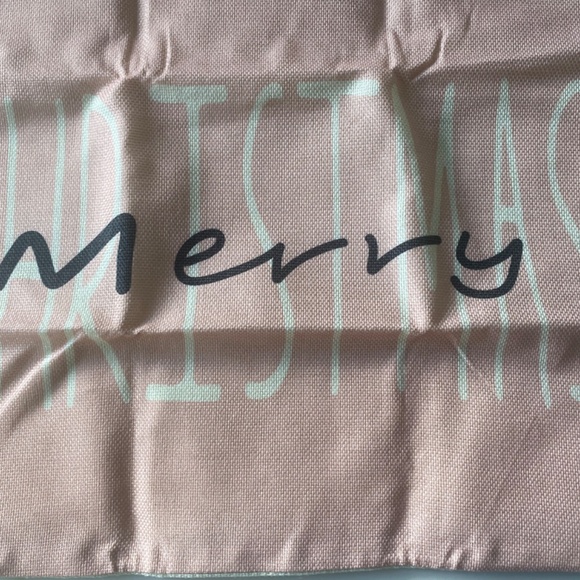NWOT pink Merry Christmas pillow 18” x18” cover - Picture 2 of 3